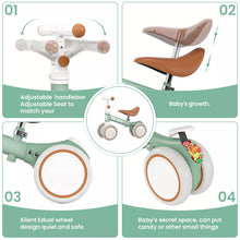 Load image into Gallery viewer, Baby Balance Bike 4 Wheels Toddler Walker Bicycle Toys Birthday Gifts For Girl Boy 3 Colors 1-3 Years Old Kids