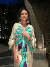 Load image into Gallery viewer, go to Greece Tassel Printed Splicing Maxi Dress