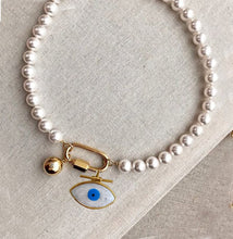 Load image into Gallery viewer, Floating Pearl Lariat Necklace