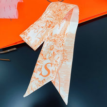 Load image into Gallery viewer, Fashion Women Silk Letter Design Scarf