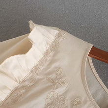 Load image into Gallery viewer, Ruffle Cotton Embroidery Mini Dress