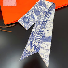 Load image into Gallery viewer, Fashion Women Silk Letter Design Scarf