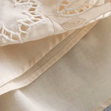 Load image into Gallery viewer, Ruffle Cotton Embroidery Mini Dress