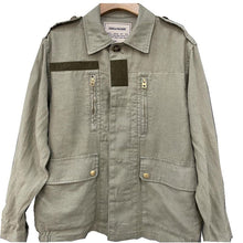 Load image into Gallery viewer, Linen Military Eagle Jacket