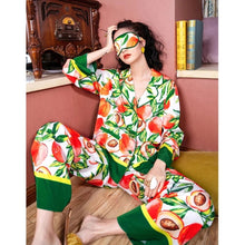 Load image into Gallery viewer, Anthropol New Plants Satin Pijamas Set
