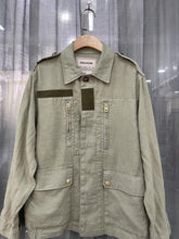 Load image into Gallery viewer, Linen Military Eagle Jacket
