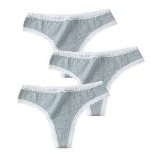 Load image into Gallery viewer, 3 Pcs/Set Panties G-String Cotton