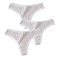 Load image into Gallery viewer, 3 Pcs/Set Panties G-String Cotton