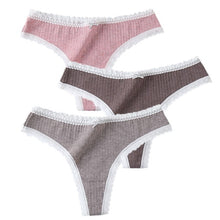 Load image into Gallery viewer, 3 Pcs/Set Panties G-String Cotton