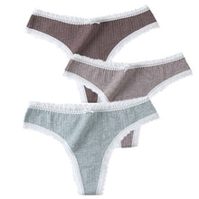 Load image into Gallery viewer, 3 Pcs/Set Panties G-String Cotton