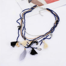 Load image into Gallery viewer, Exknl Bohemian Multi Color Feather Necklace