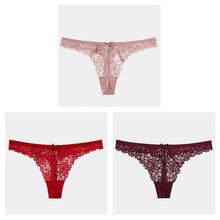Load image into Gallery viewer, 3Pcs/Lot Lace Thong Low Waist Panties String