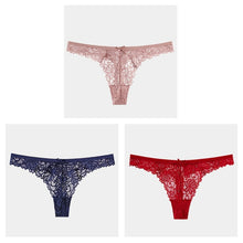 Load image into Gallery viewer, 3Pcs/Lot Lace Thong Low Waist Panties String