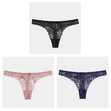 Load image into Gallery viewer, 3Pcs/Lot Lace Thong Low Waist Panties String