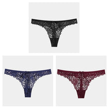 Load image into Gallery viewer, 3Pcs/Lot Lace Thong Low Waist Panties String