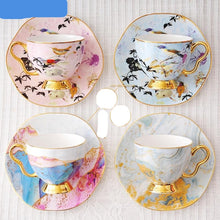 Load image into Gallery viewer, Valentina Hand painted High-grade Coffee Cup Saucer Set English