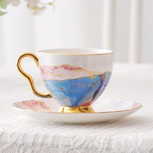 Load image into Gallery viewer, Valentina Hand painted High-grade Coffee Cup Saucer Set English