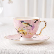 Load image into Gallery viewer, Valentina Hand painted High-grade Coffee Cup Saucer Set English