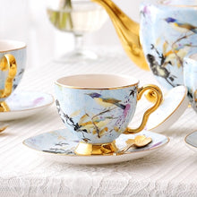 Load image into Gallery viewer, Valentina Hand painted High-grade Coffee Cup Saucer Set English