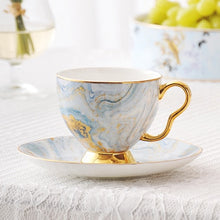 Load image into Gallery viewer, Valentina Hand painted High-grade Coffee Cup Saucer Set English