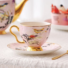 Load image into Gallery viewer, Valentina Hand painted High-grade Coffee Cup Saucer Set English