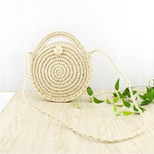 Load image into Gallery viewer, Alia Rattan Bag Round