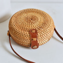 Load image into Gallery viewer, Alia Rattan Bag Round