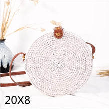 Load image into Gallery viewer, Alia Rattan Bag Round