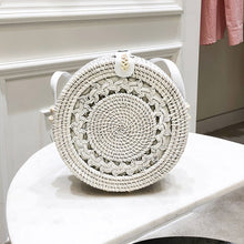 Load image into Gallery viewer, Alia Rattan Bag Round