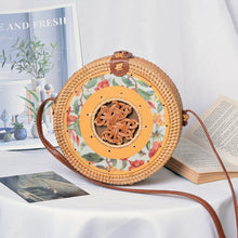 Load image into Gallery viewer, Alia Rattan Bag Round