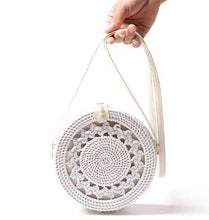 Load image into Gallery viewer, Alia Rattan Bag Round