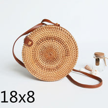 Load image into Gallery viewer, Alia Rattan Bag Round