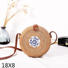 Load image into Gallery viewer, Alia Rattan Bag Round