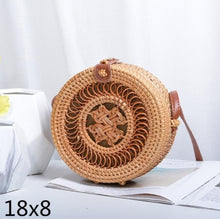 Load image into Gallery viewer, Alia Rattan Bag Round