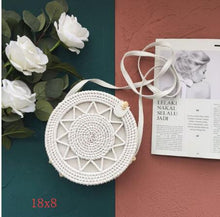 Load image into Gallery viewer, Alia Rattan Bag Round