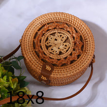Load image into Gallery viewer, Alia Rattan Bag Round