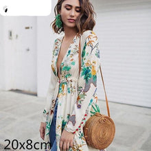 Load image into Gallery viewer, Alia Rattan Bag Round