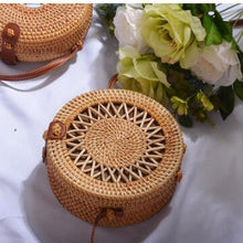 Load image into Gallery viewer, Alia Rattan Bag Round