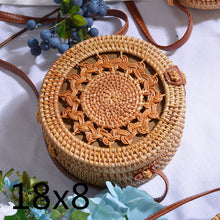 Load image into Gallery viewer, Alia Rattan Bag Round