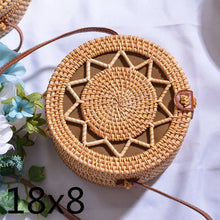 Load image into Gallery viewer, Alia Rattan Bag Round