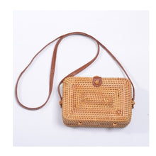 Load image into Gallery viewer, Alia Rattan Bag Round