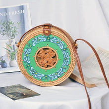 Load image into Gallery viewer, Alia Rattan Bag Round