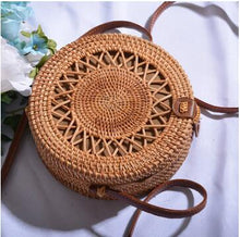 Load image into Gallery viewer, Alia Rattan Bag Round