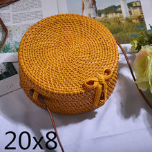 Load image into Gallery viewer, Alia Rattan Bag Round