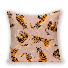 Load image into Gallery viewer, Green Tiger Animal Pillow Cover 45*45 Jungle