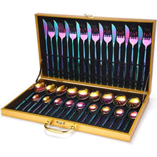 Load image into Gallery viewer, Luxury 24Pcs/set Gold Cutlery Silverware Set
