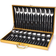 Load image into Gallery viewer, Luxury 24Pcs/set Gold Cutlery Silverware Set