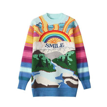 Load image into Gallery viewer, Oversized Sweater Fashion Rainbow