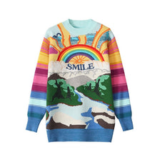 Load image into Gallery viewer, Oversized Sweater Fashion Rainbow