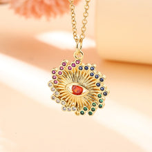 Load image into Gallery viewer, Vintage Stainless Steel Chain Copper Gold Plated Demon Eye Pendant Necklace For Women Charm Female Religious Belief Jewelry